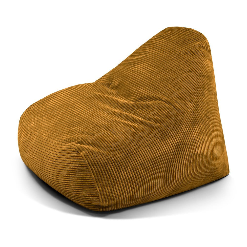 Mustársárga kordbársony babzsákfotel Snug 100 – SLOWDOWN