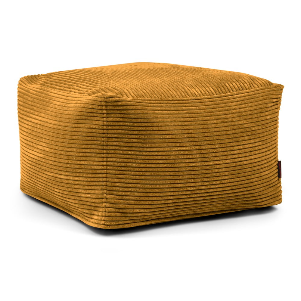 Mustársárga kordbársony babzsákfotel Softbox MooG – SLOWDOWN