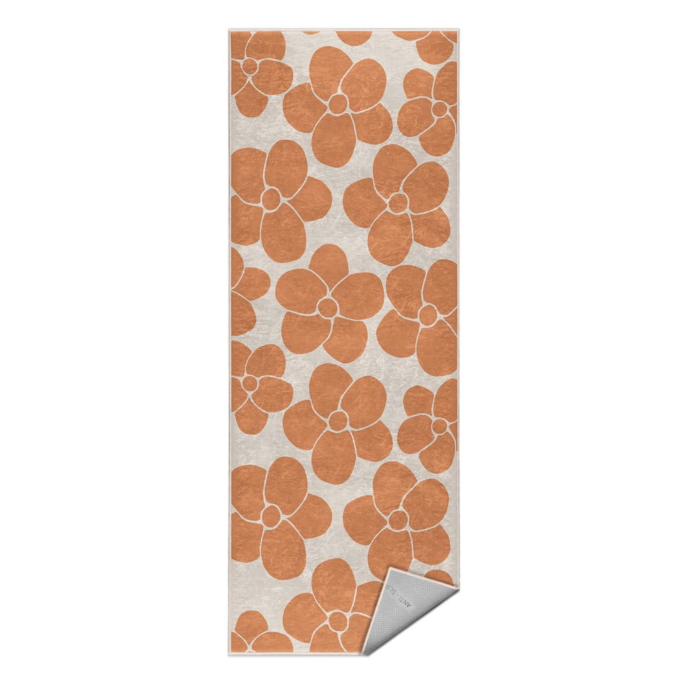 Narancssárga mosható futószőnyeg 80x200 cm Orange Meadow – Mila Home