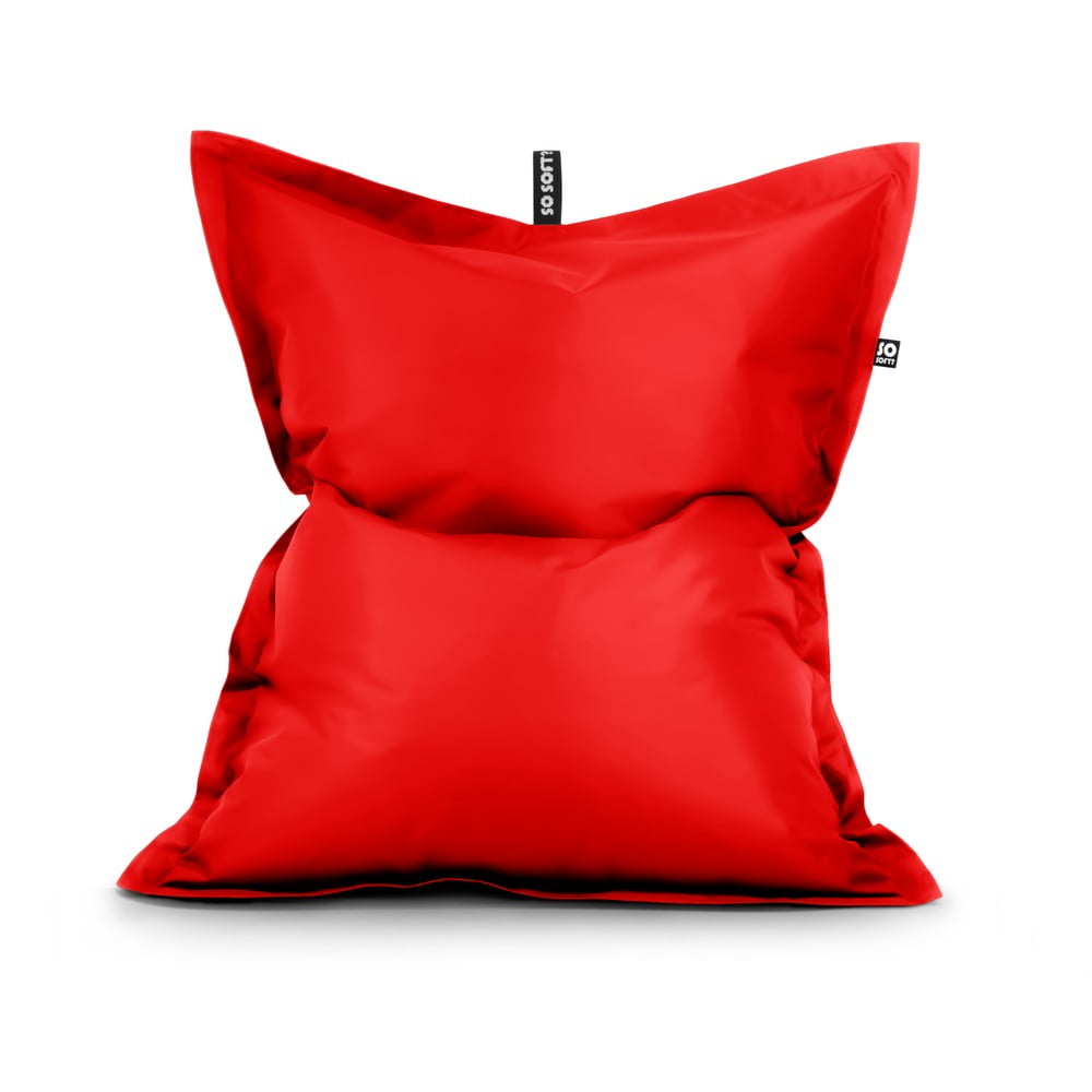 Piros bőrutánzat babzsákfotel Pad XXL – So Soft?