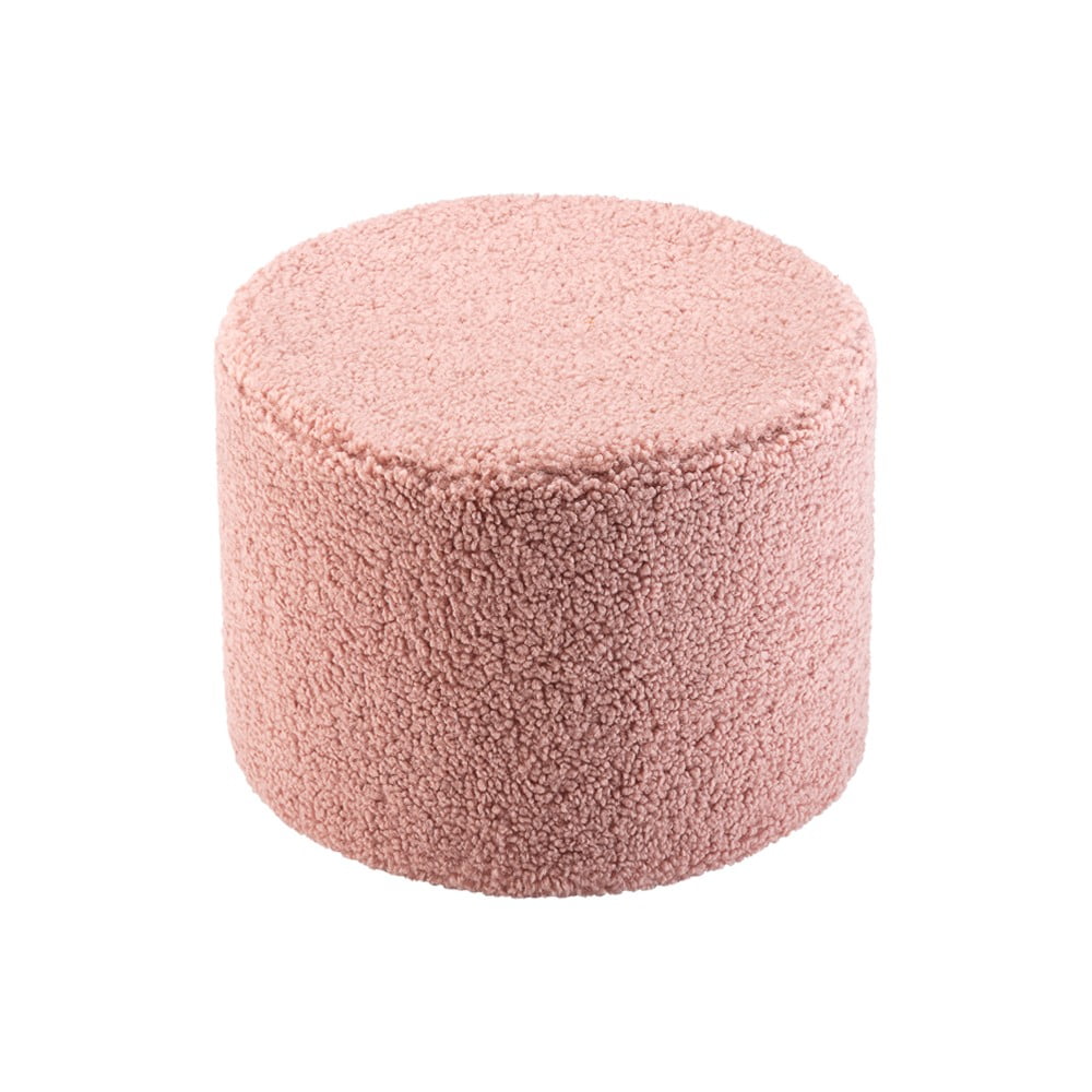 Rózsaszín buklé gyerek puff – Wigiwama