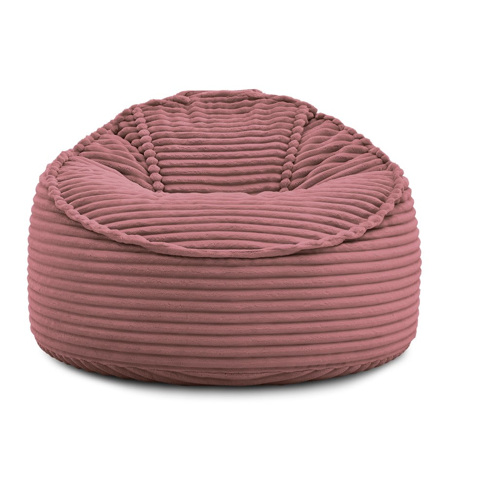 Rózsaszín kordbársony babzsákfotel Socrate – Bobochic Paris