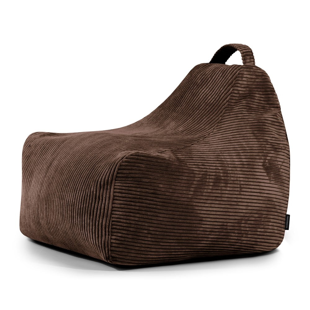 Sötétbarna kordbársony gyerek babzsákfotel Game Amuse – SLOWDOWN