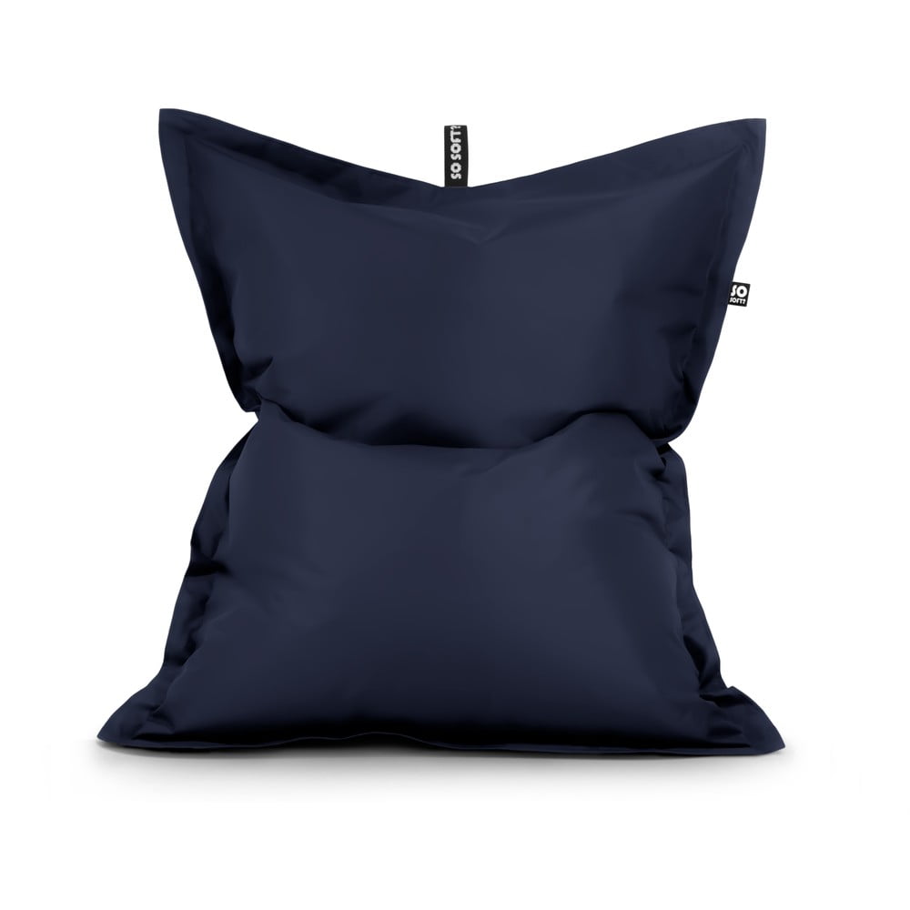 Sötétkék bőrutánzat babzsákfotel Pad L – So Soft?