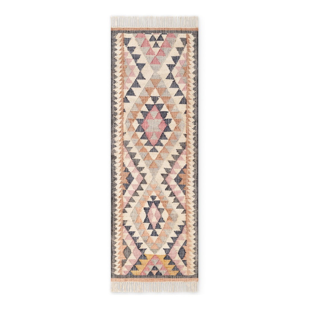 Szürke kézi szövésű juta futószőnyeg 80x200 cm Roya Parsa – Elle Decoration