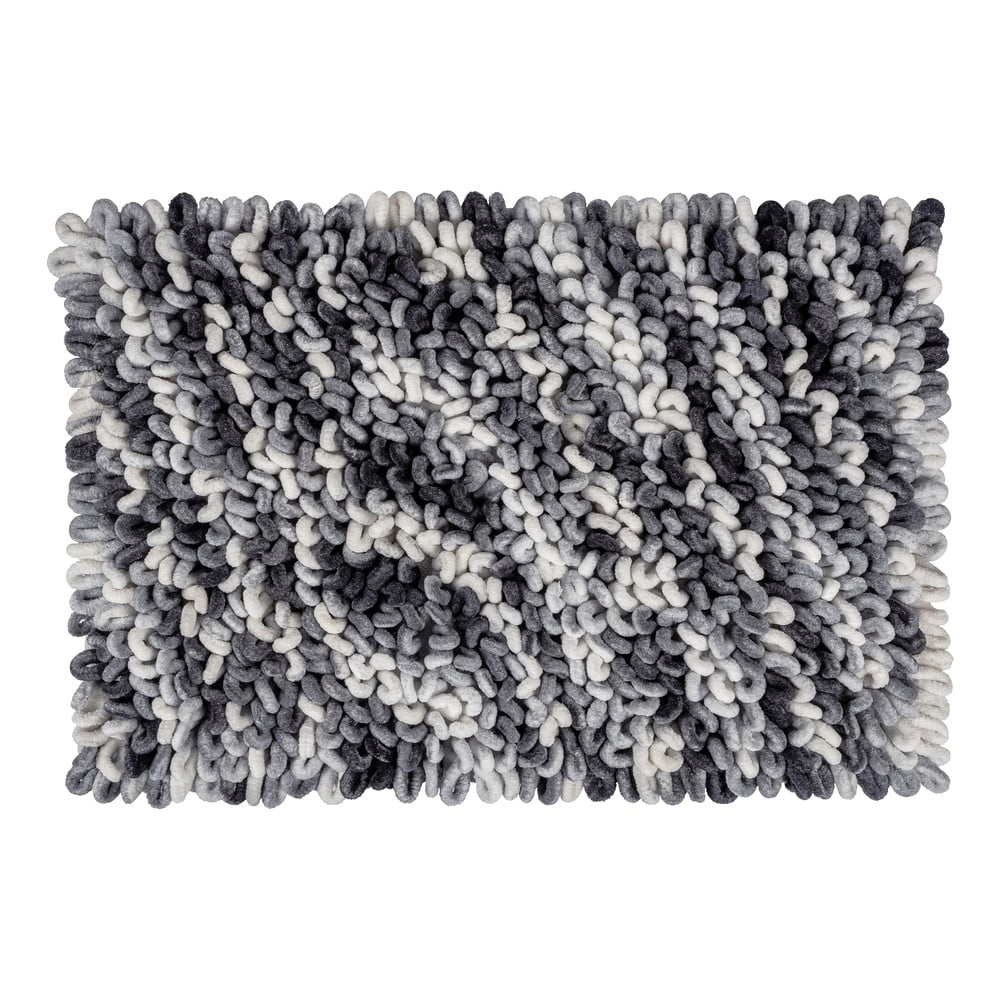 Szürkéskék textil fürdőszobai kilépő 60x90 cm Lerici – Wenko