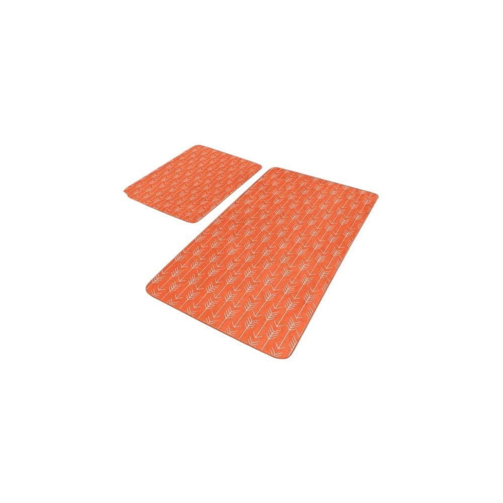 Terrakotta színű bársony fürdőszobai kilépő szett 2 db-os 60x100 cm – Mila Home