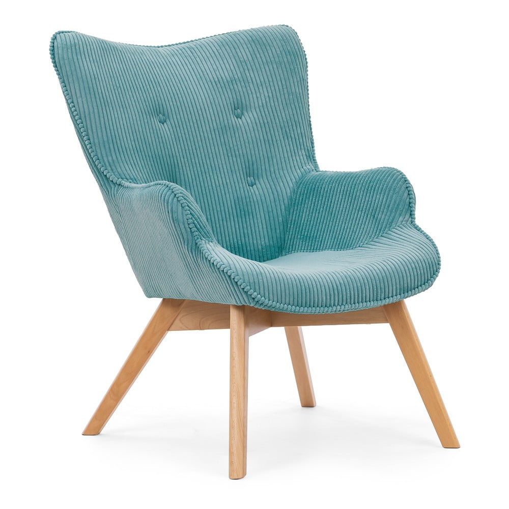Türkiz kordbársony fotel Niko – Ropez
