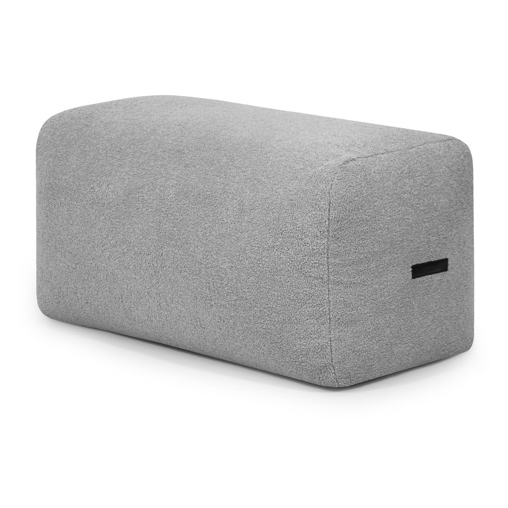 Világosszürke buklé babzsákfotel Plus 100 Lounge – SLOWDOWN