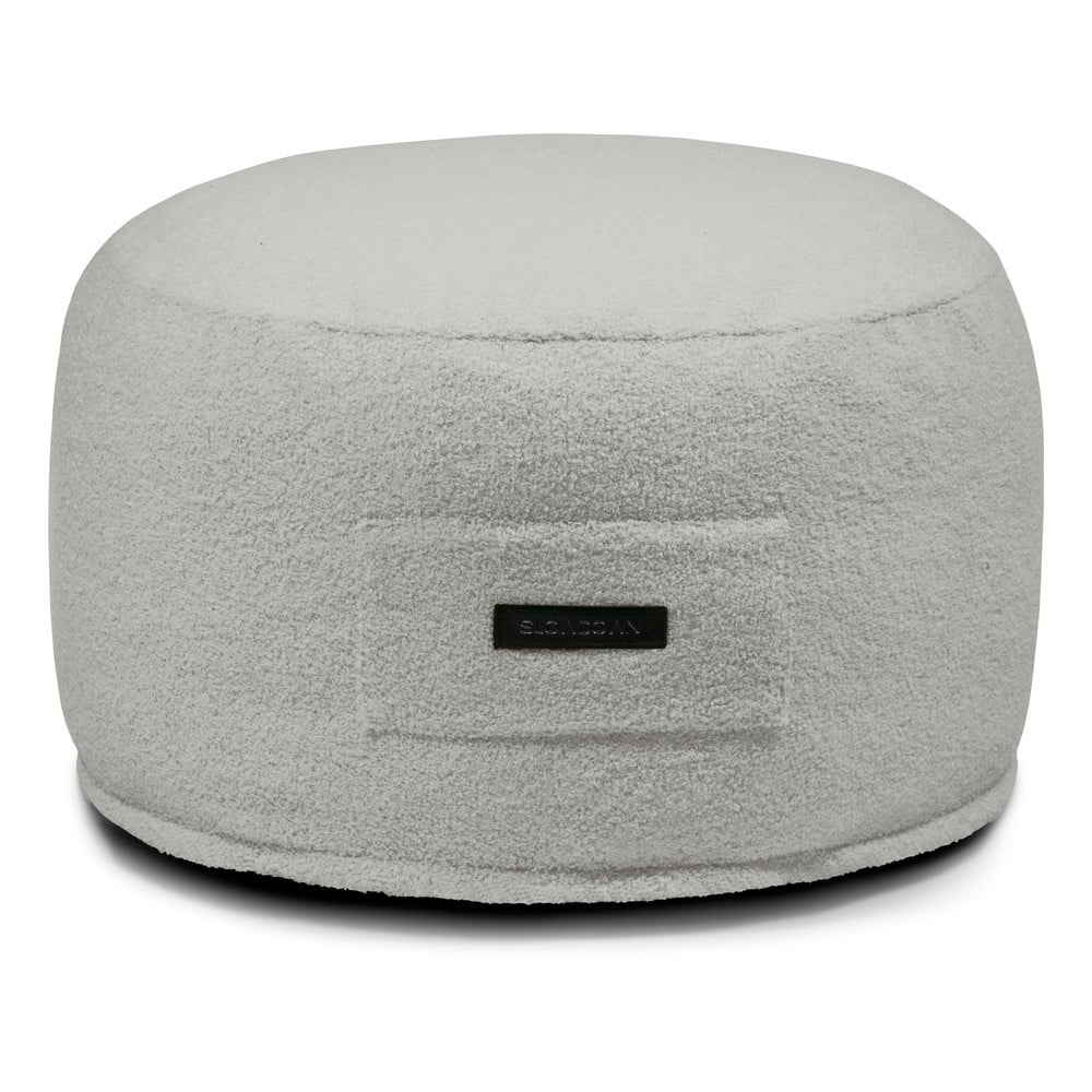 Világosszürke buklé puff Om 60 – SLOWDOWN