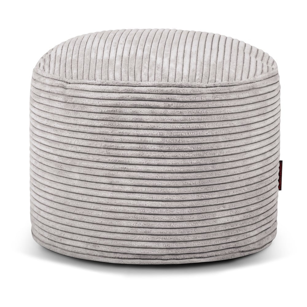 Világosszürke kordbársony babzsákfotel Mini – SLOWDOWN