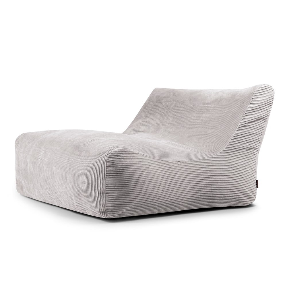 Világosszürke kordbársony babzsákfotel Sofa Lounge – SLOWDOWN