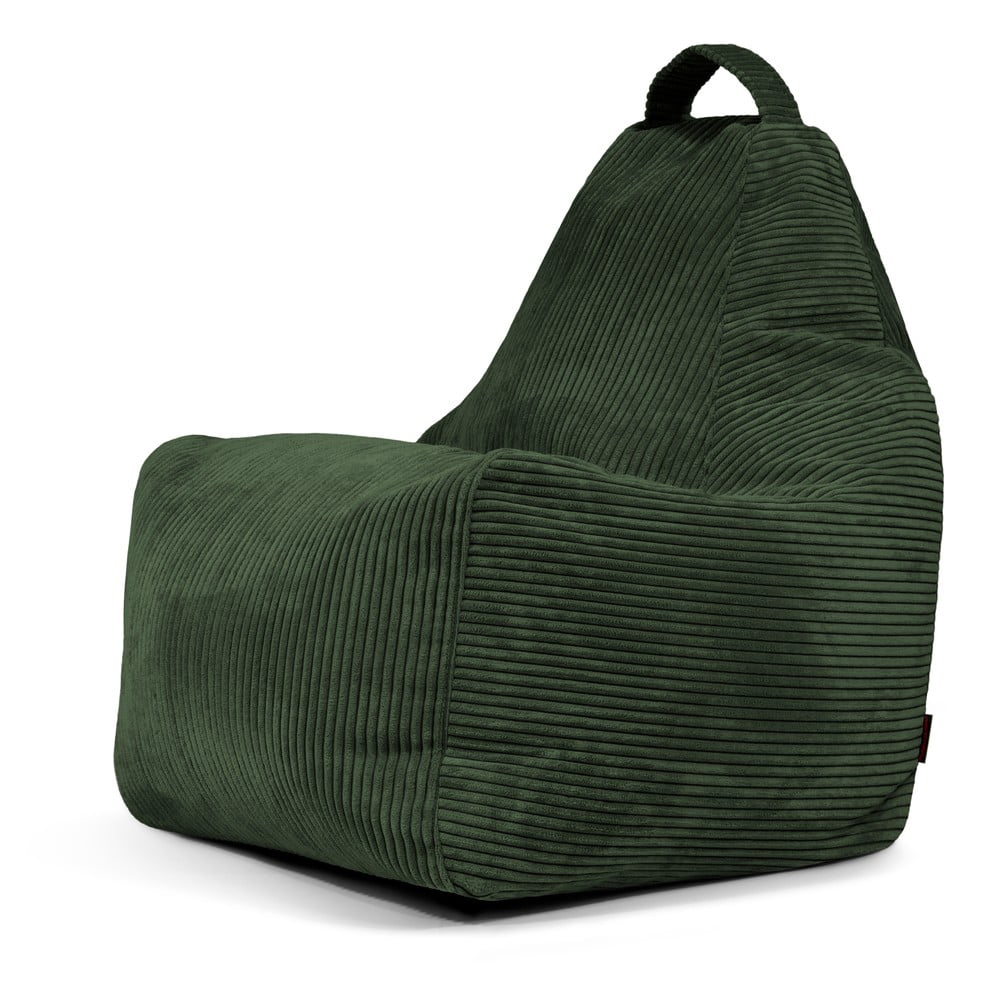 Zöld kordbársony babzsákfotel Play Amuse – SLOWDOWN