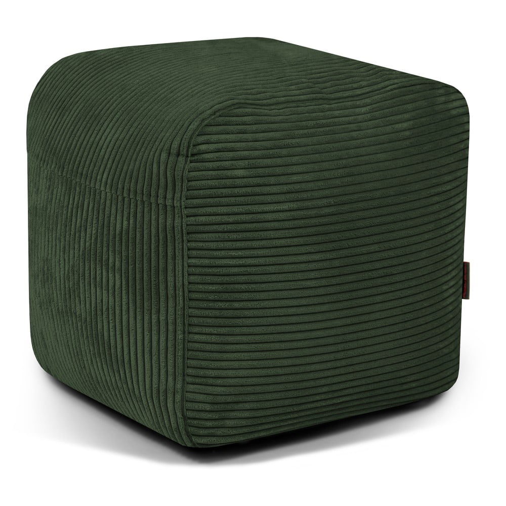 Zöld kordbársony babzsákfotel Plus 50 Lounge – SLOWDOWN