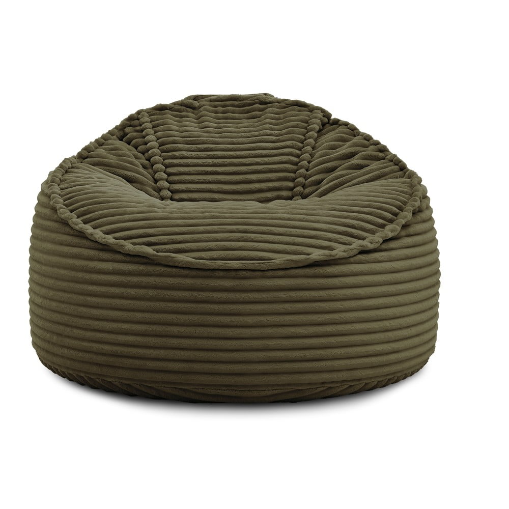 Zöld kordbársony babzsákfotel Socrate – Bobochic Paris