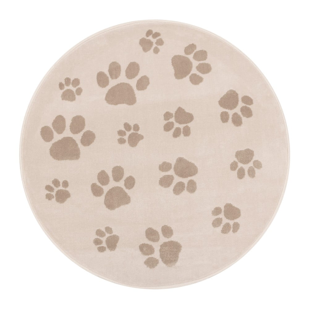 Bézs gyerek szőnyeg ø133 cm Paws Light Beige – FD
