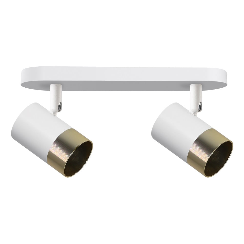 Fehér-aranyszínű mennyezeti lámpa fém búrával 34x5.5 cm Tobi – Candellux Lighting