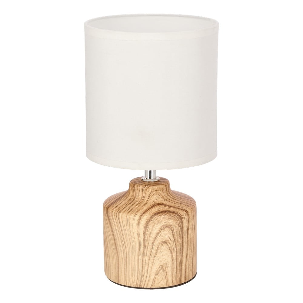 Fehér asztali lámpa textil búrával (magasság 28 cm) Minos – Candellux Lighting