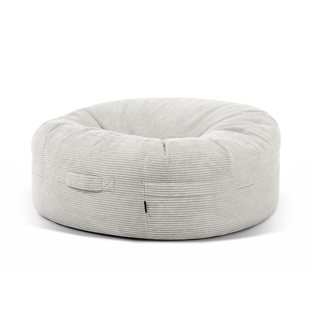 Krémszínű kordbársony babzsákfotel Roll 135 – SLOWDOWN