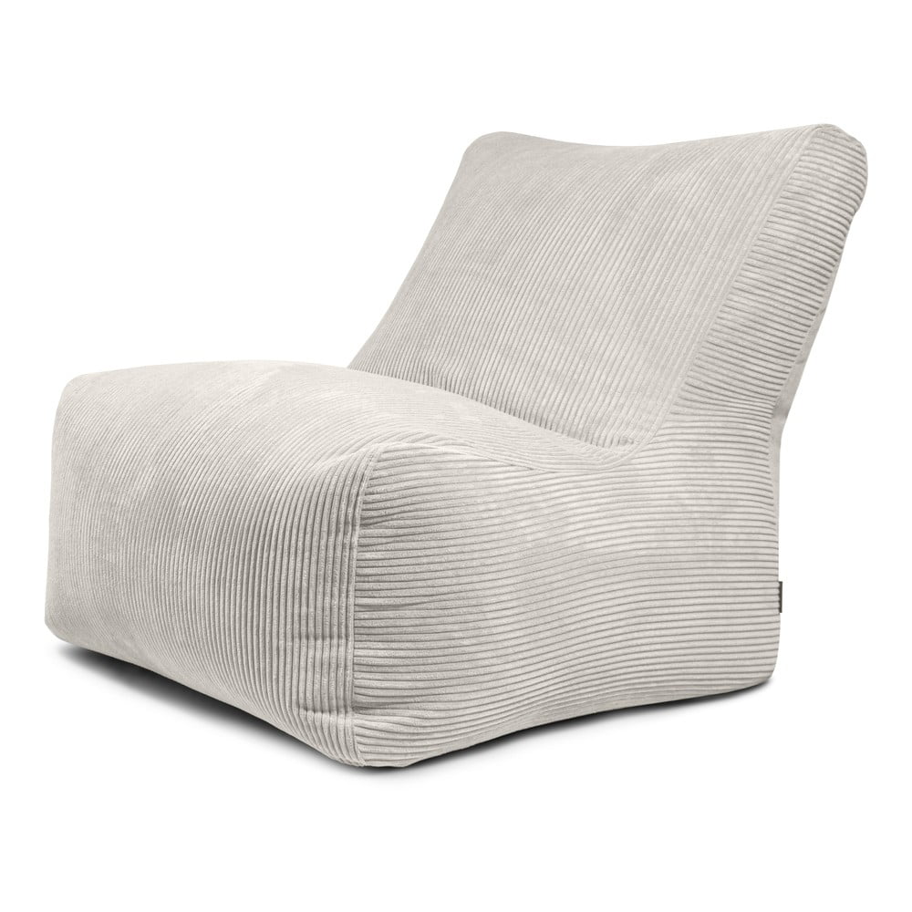 Krémszínű kordbársony babzsákfotel Seat 100 Lounge – SLOWDOWN