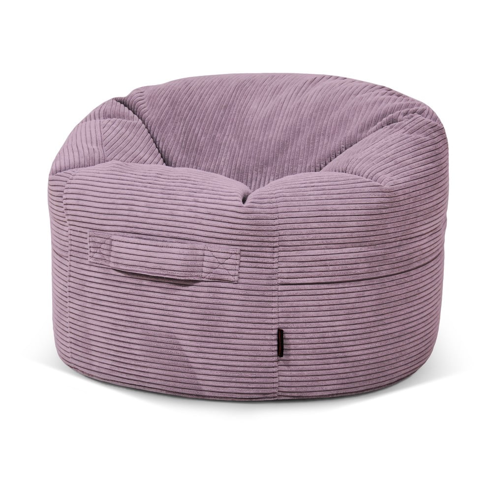 Lila kordbársony gyerek babzsákfotel Roll 80 – SLOWDOWN