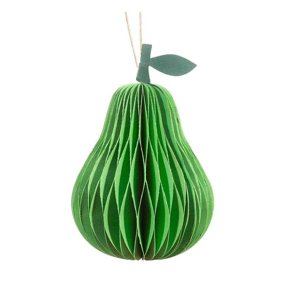 Papír kézzel készített karácsonyfadísz ø 7 cm Pear Honeycomb – Sass & Belle