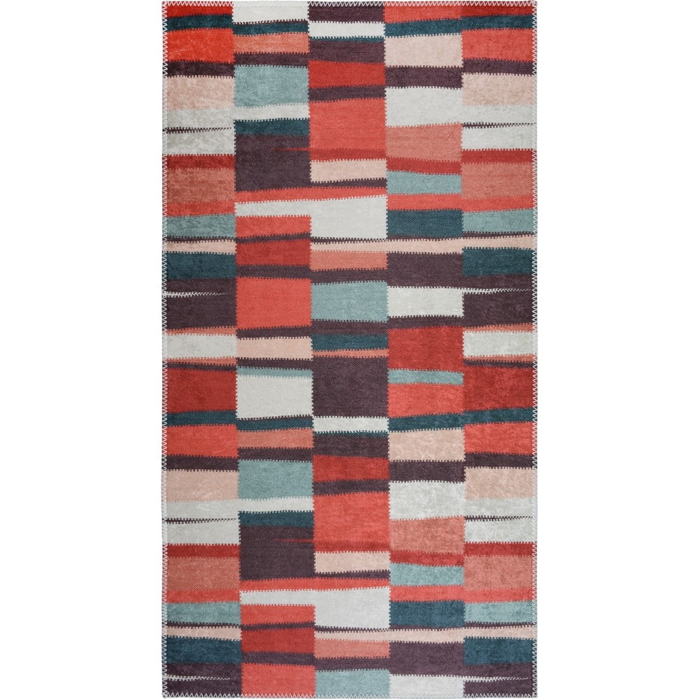 Piros mosható szőnyeg 80x150 cm Blocks of Fun – Vitaus