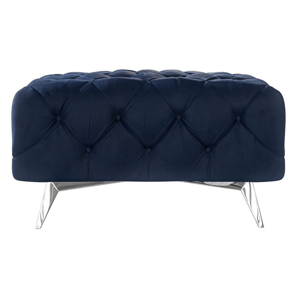 Sötétkék bársony lábtartó Chelsea – Ropez