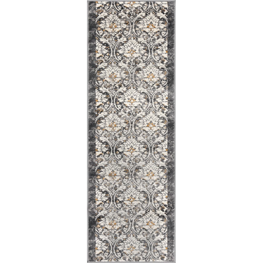 Sötétszürke-elefántcsont színű futószőnyeg 67x200 cm Soft Viskan – FD