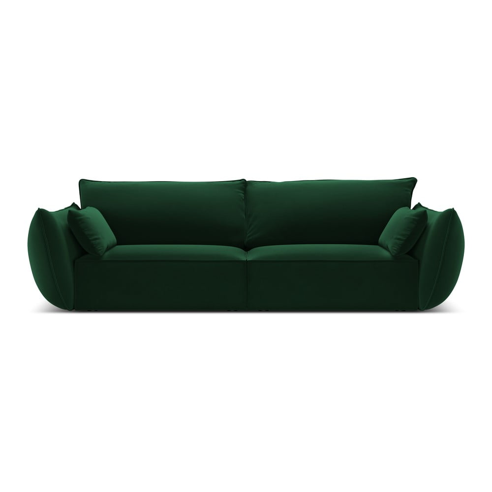 Sötétzöld bársony kanapé 208 cm Vanda – Mazzini Sofas