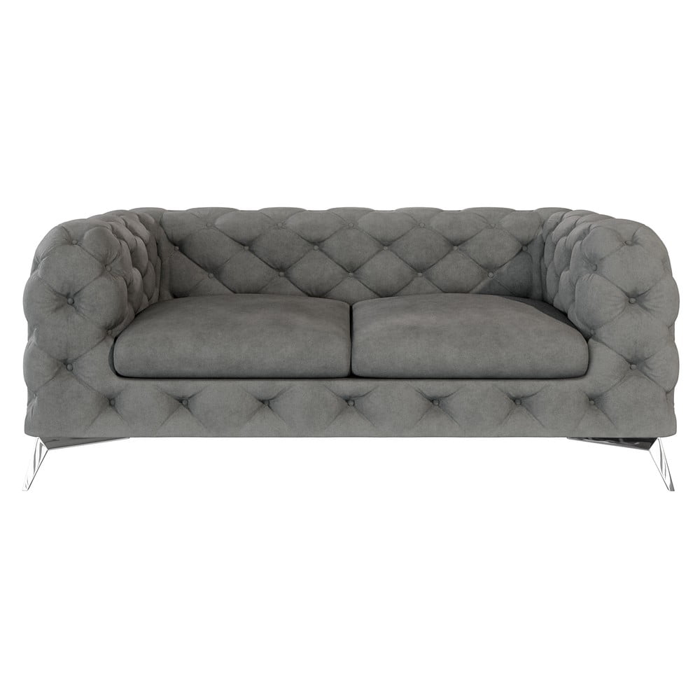 Szürke bársony kanapé 185 cm Chelsea – Ropez