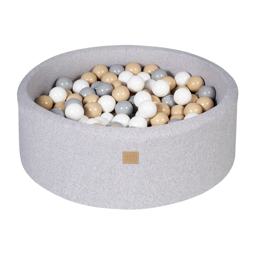 Szürke kordbársony labdamedence ø 90x30 cm Montessori – Meowbaby