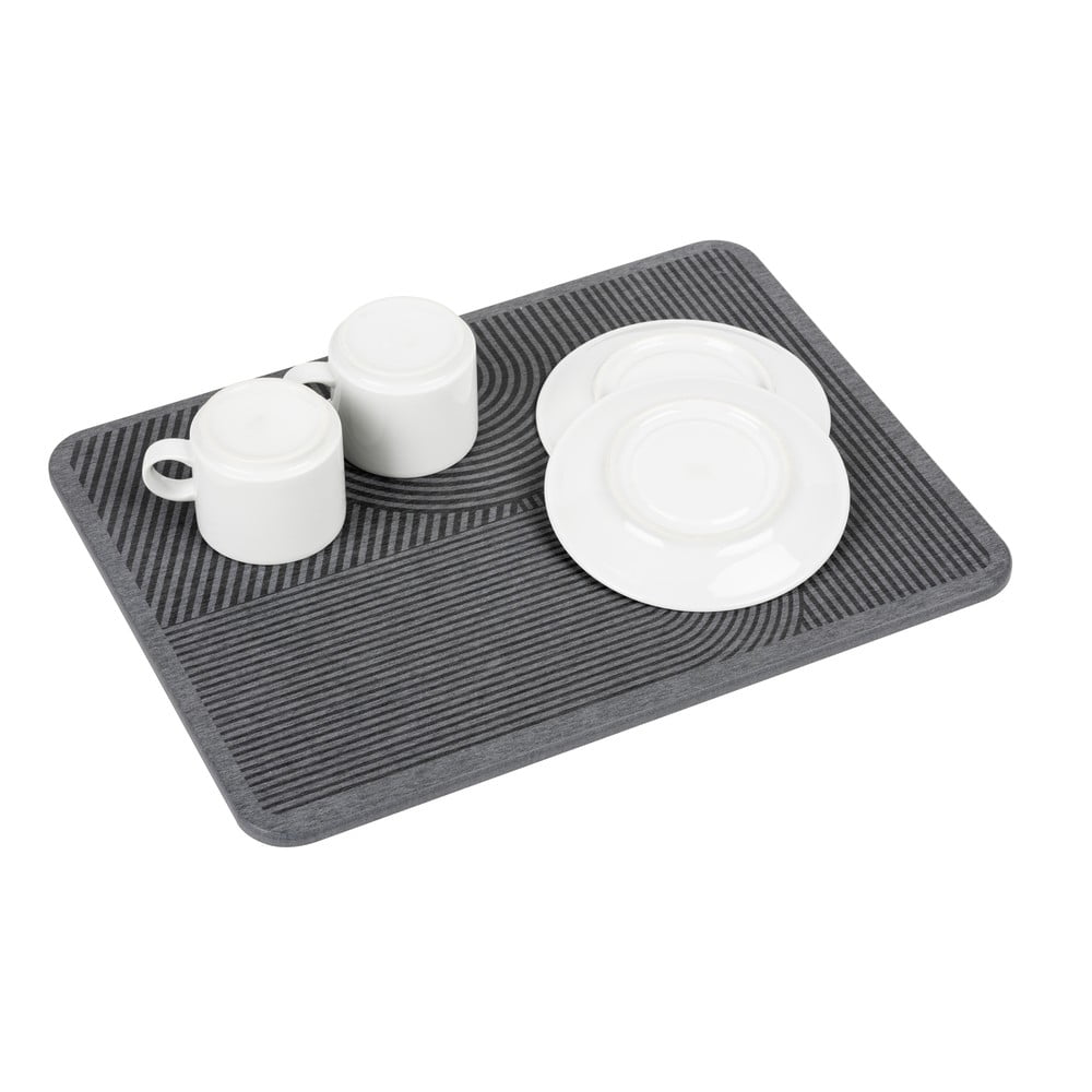 Szürke kovaföld edénycsepegtető alátét 40x30 cm Damon – Wenko