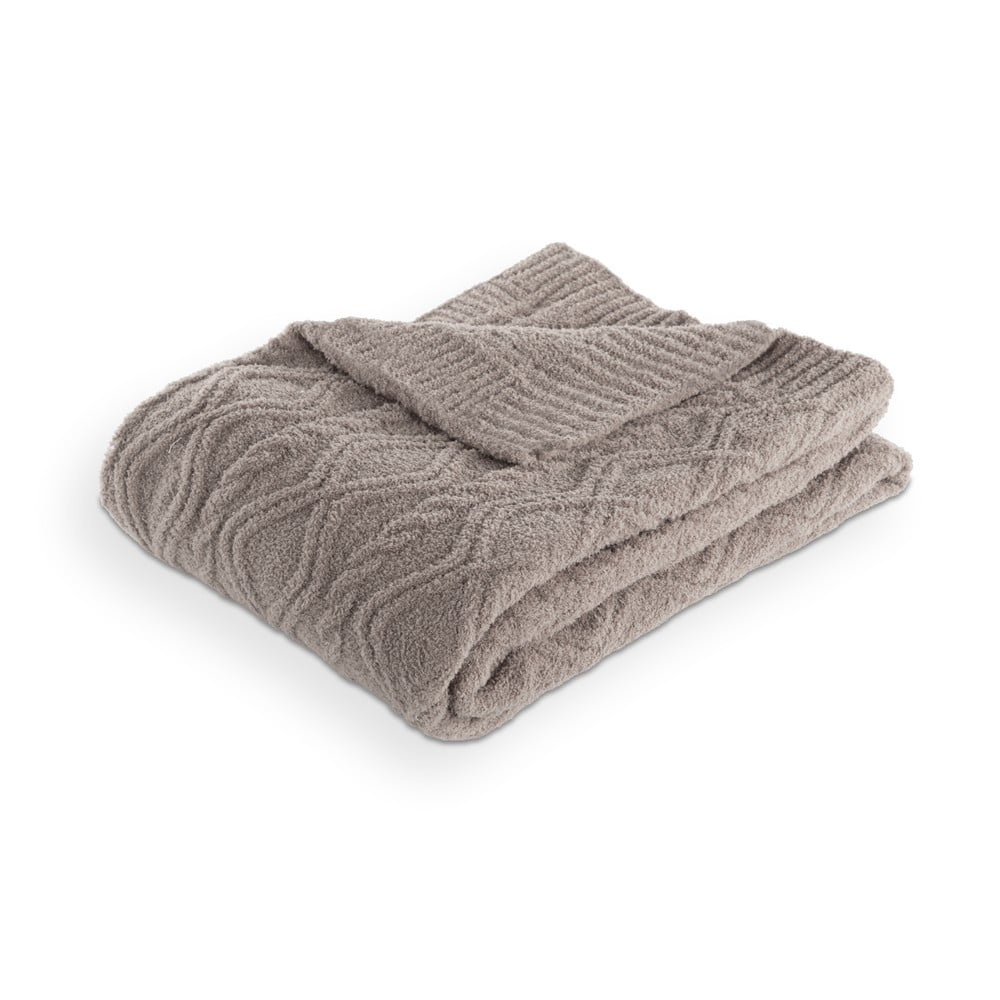 Szürkésbarna mikroplüss takaró 130x170 cm Aspen – Tiseco Home Studio