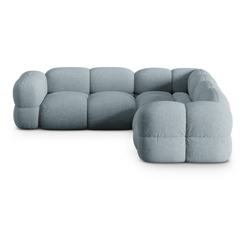 Világoskék sarokkanapé Loretto – Cosmopolitan Design