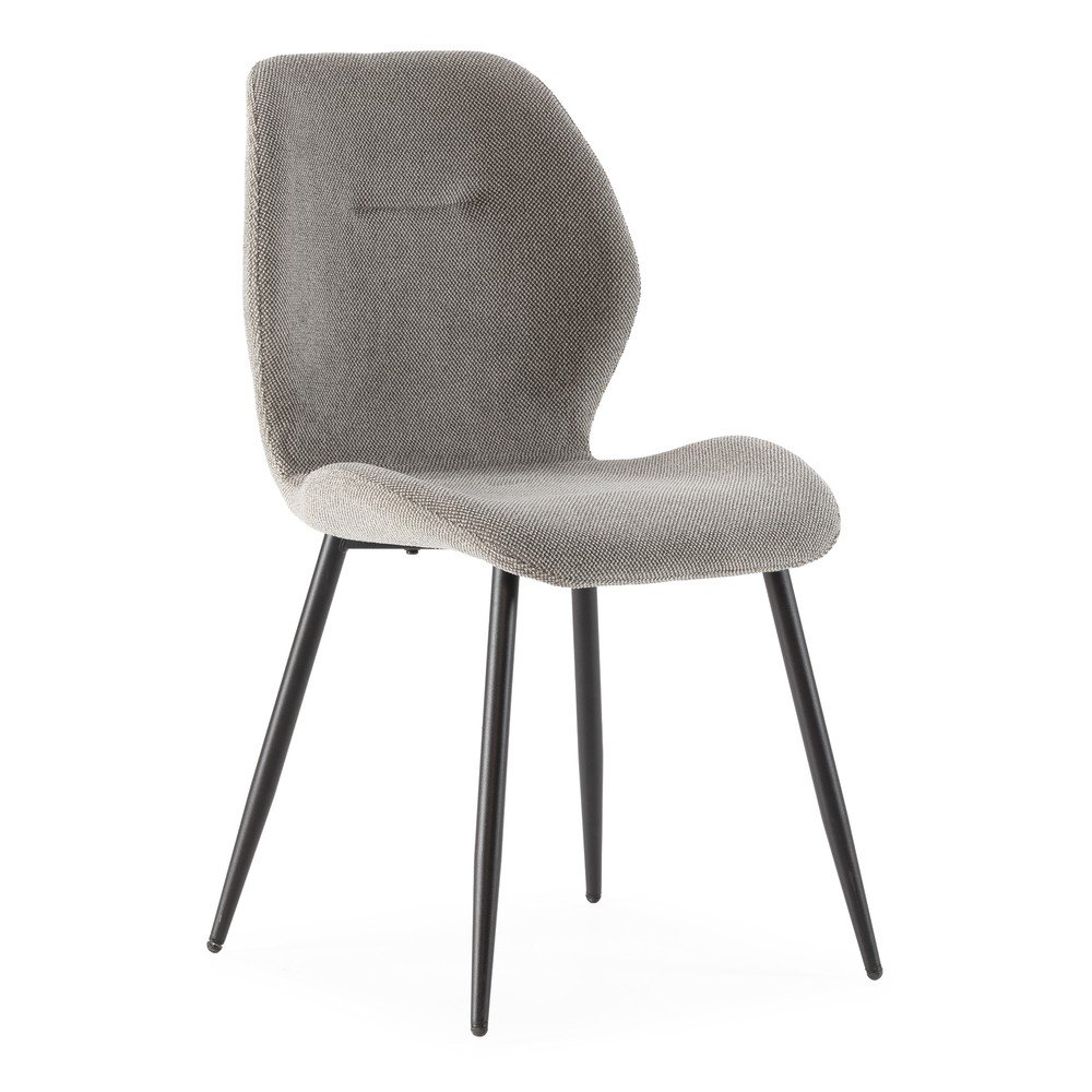 Világosszürke kárpitozott étkezőszék szett 4 db-os Ansu – Marckeric