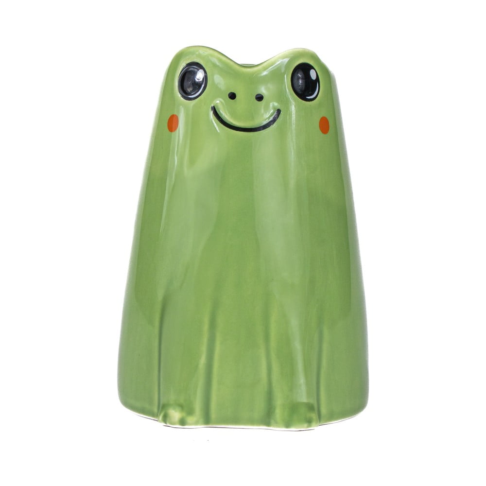 Zöld kerámia váza (magasság 10 cm) Frog Mini – Sass & Belle