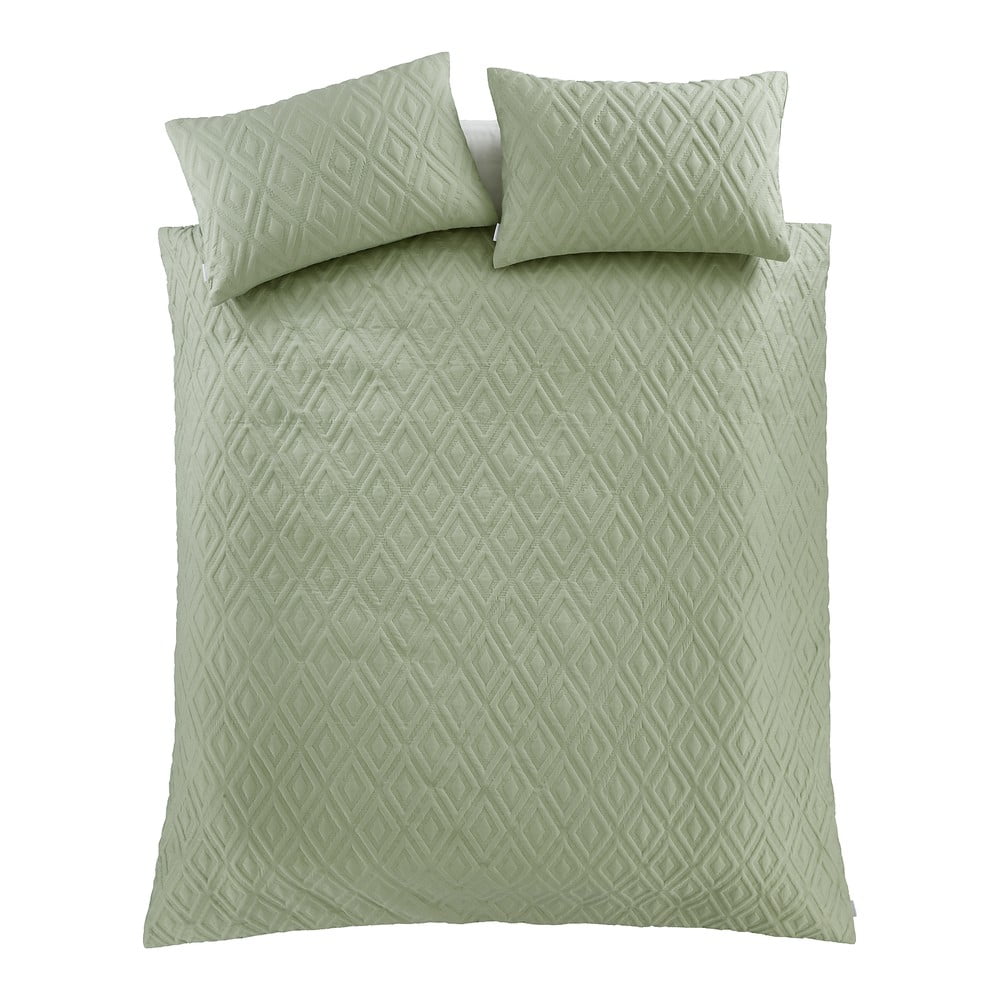 Zöld kétszemélyes-hosszabbított ágyneműhuzat 230x220 cm Jacob Geo – Catherine Lansfield