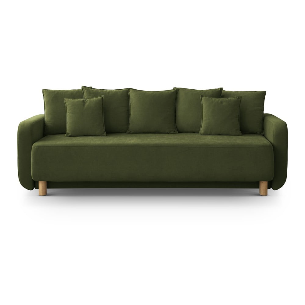 Zöld kinyitható tárolóhelyes kanapé 231 cm Elen – Micadoni