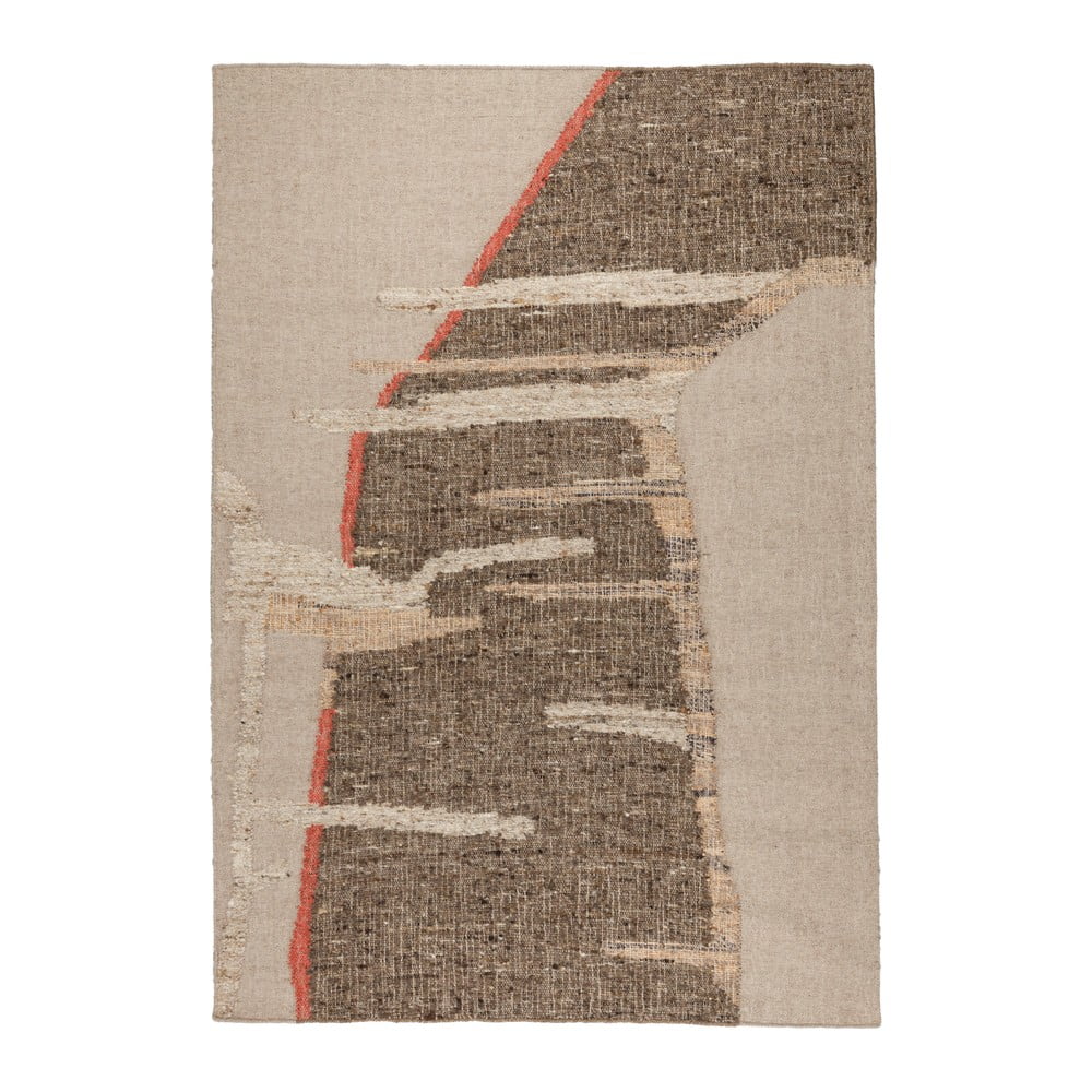 Barna-bézs gyapjú szőnyeg 200x300 cm Briton – Dutchbone