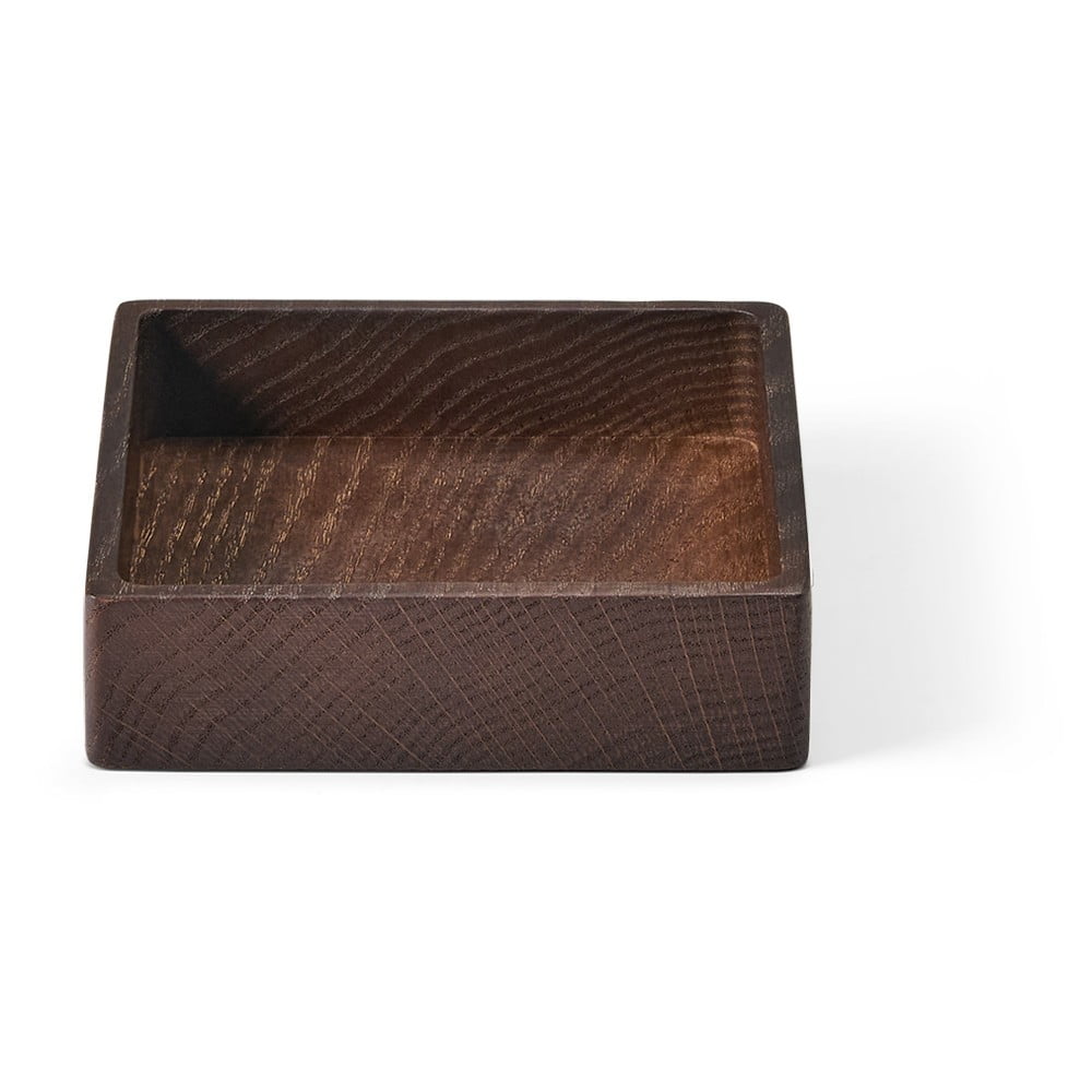 Barna dekoratív fa tárolódoboz 11x11x3 cm Square S – LIND DNA