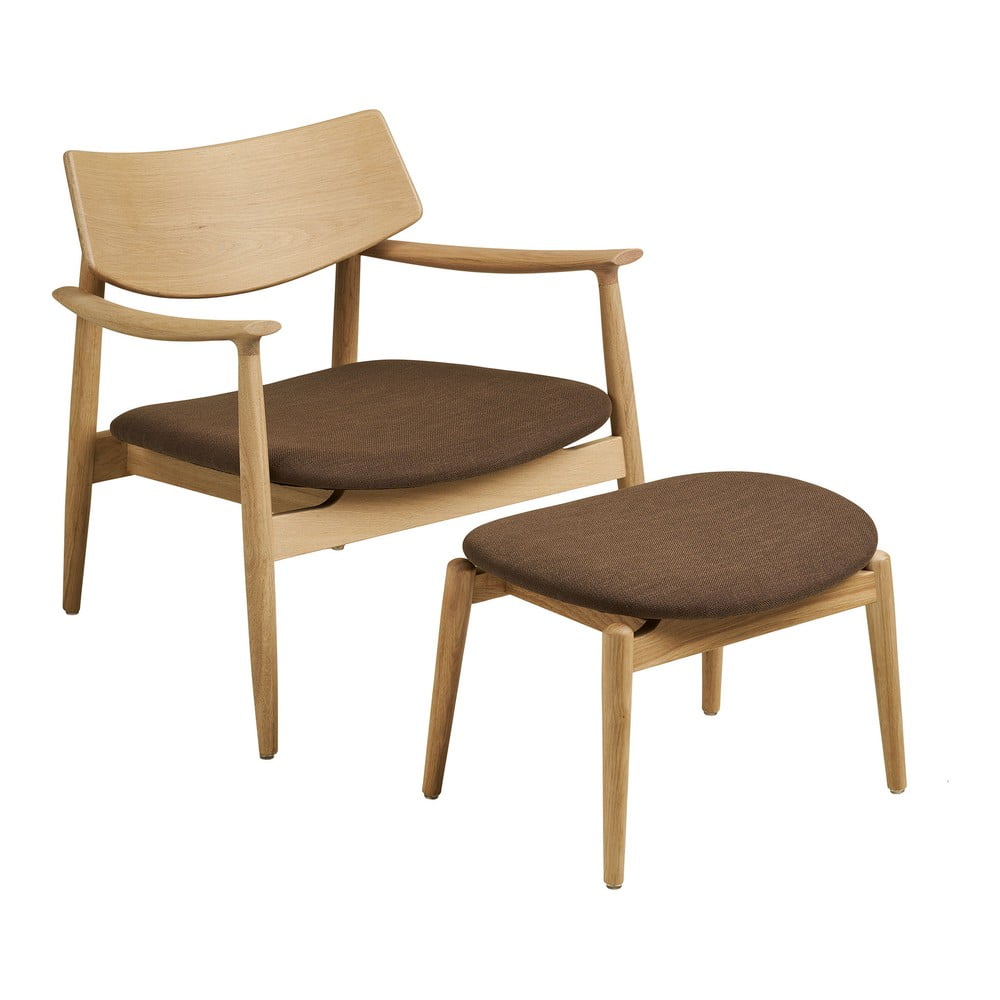 Barna fotel lábtartóval Olvera – House Nordic