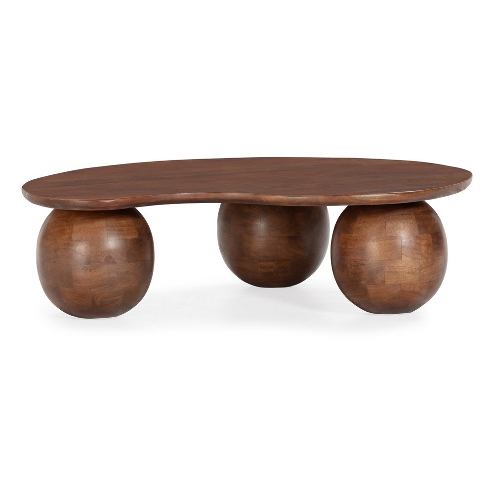 Barna mangófa dohányzóasztal 80x107 cm Alisha – MOME