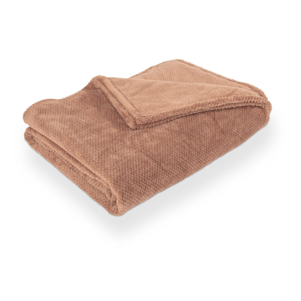 Barna mikroplüss takaró 150x200 cm Pippa – Tiseco Home Studio