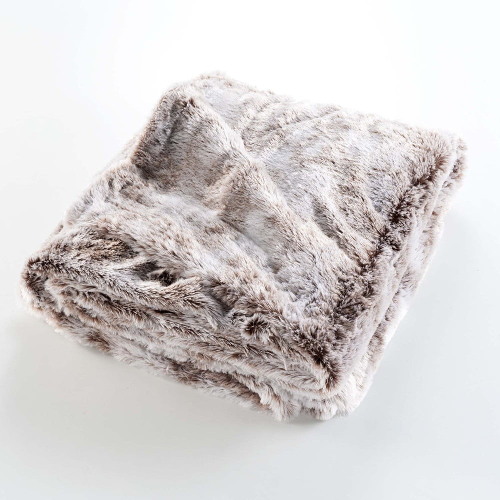 Barna műszőrme takaró 180x220 cm Antartic – douceur d'intérieur