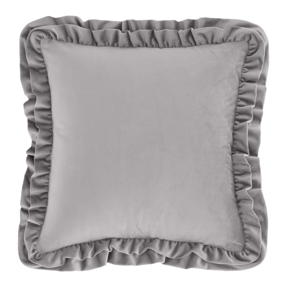 Bársony díszpárna 43x43 cm Velvet Double Frill – Catherine Lansfield