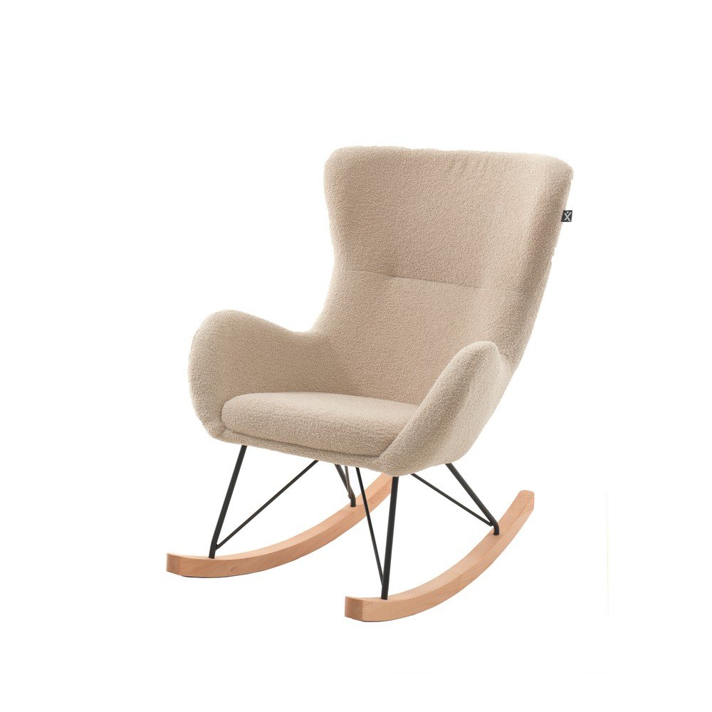 Bézs buklé gyerek hintafotel Rocky – Vipack