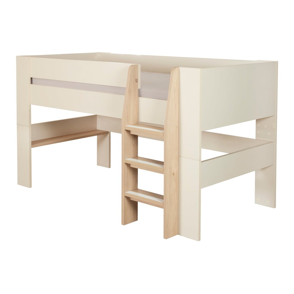 Bézs galéria gyerekágy ágyrács nélkül 90x200 cm Loft – Roba