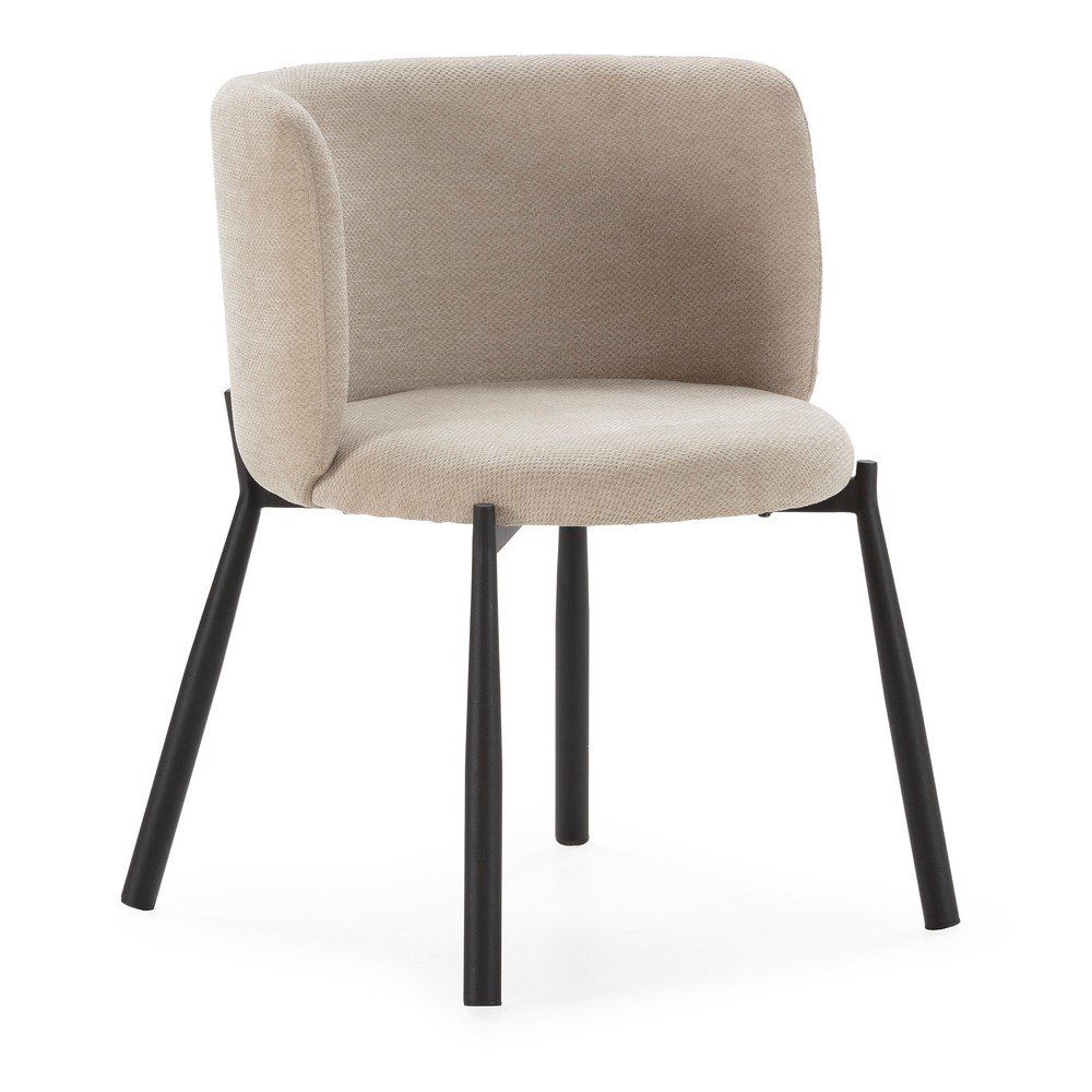 Bézs kárpitozott étkezőfotel szett 2 db-os Ginny – MOME