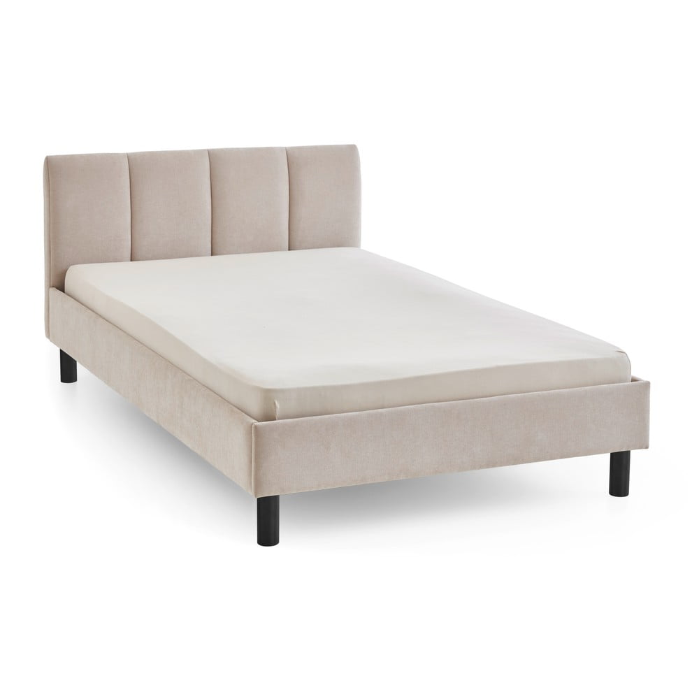 Bézs kárpitozott franciaágy ágyrács nélkül 140x200 cm Joker – Meise Möbel
